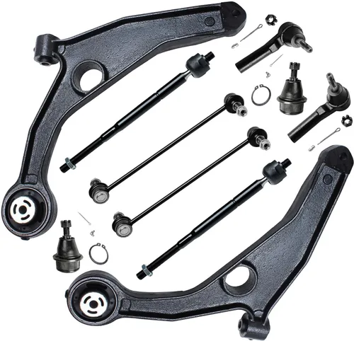 Miniatura 42 de Detroit Axle - Kit de suspensión frontal de 10 piezas para Jeep 2002-2004 Liberty, 2 brazos de control superiores con rótula 2 rótulas inferiores, 4