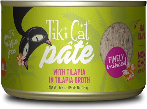 Miniatura 22 de Tiki Cat Luau Pâté, receta de atún y caballa Ahi en consumo de atún, nutrición equilibrada sin granos, comida enlatada húmeda para gatos, para todas