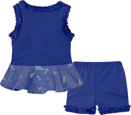 Miniatura 55 de LittleSpring Conjunto de verano para niñas con camiseta sin mangas y pantalones cortos florales