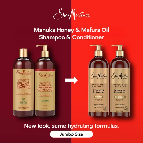 Miniatura 7 de Set de Champú y Acondicionador Shea Moisture – Fórmulas de Cuidado Capilar de Hidratación Intensiva con Miel de Manuka y Aceite de Mafura