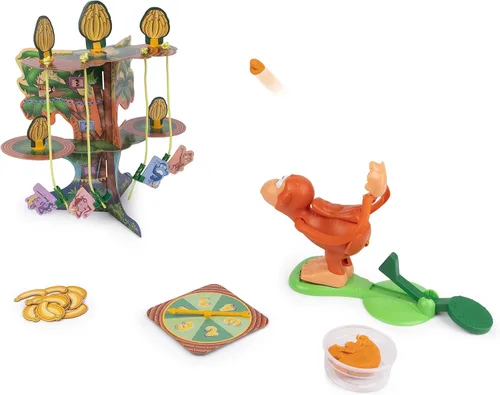 Miniatura 7 de Spin Master Games, Monkey See Monkey Poo, juego interactivo de mono para niños, incluye masa blanda perfumada de plátano, divertido juguete Monkey