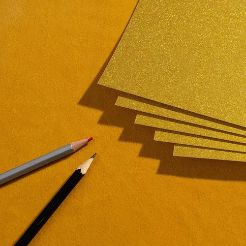 Miniatura 6 de 50 hojas de cartulina con purpurina gruesa para fiestas de cumpleaños, manualidades e invitaciones (dorado, 12 x 12 pulgadas)