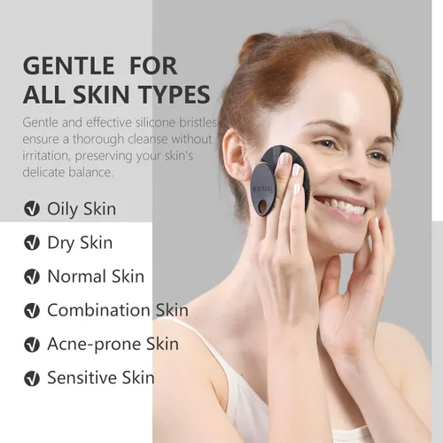 Miniatura 3 de BEAUTAIL Cepillo facial de silicona, 2 unidades, cepillo de limpieza facial manual, exfoliante facial suave para pieles sensibles, cepillo facial