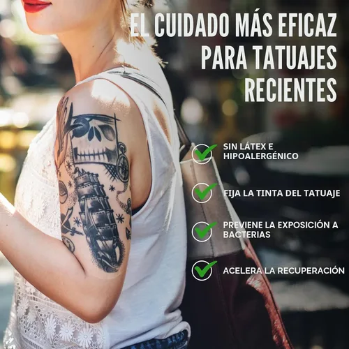 Miniatura 2 de Pamiou Tatoo Aftercare Parche Cobertor de Tatuaje Segunda Piel - 6 Pulgadas x 2 Yardas Envoltura para Tatuaje, Transpirable, Impermeable