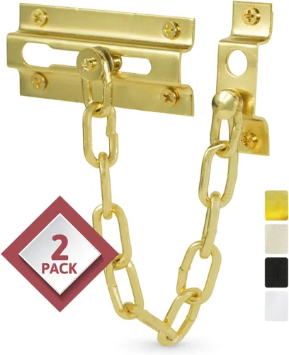 Miniatura 8 de Jack N'Drill - Paquete de 2 cerraduras de cadena para puerta, cerradura de cadena exclusiva con longitud de cadena extendida, 100% seguridad a