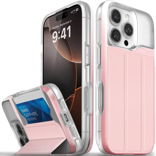 Miniatura 21 de VENA vCommute Funda tipo cartera compatible con Apple iPhone 14 (15.5 cm), funda de cuero con tapa plegable, tarjetero con función de soporte