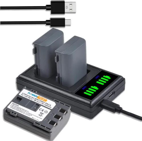 Paquete de 3 baterías NB-2L NB-2LH y cargador USB dual NB2L para Canon DC301, DC310, DC320, DC330, DC410, DC420, Elura 40, 50, 60, 65, 70, 80, 85,