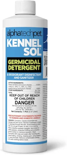 ATP KennelSol Limpiador de Caseta para Perros de 1 Paso - Desinfectante Líquido de 1 Pinta, Efectivo Contra Bacterias y Virus, Desodorante con Aroma
