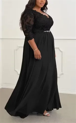 Miniatura 3 de Mother of The Bride Dresses for Wedding Lace Plus Size Wedding Guest Dress V Neck Mother of The Groom Dresses