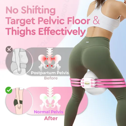 Miniatura 6 de Pelota de Entrenamiento de Muslos, Ejercicio Inflable Ajustable de Músculo del Suelo Pélvico de 4.5-27kg, Equipo de Entrenamiento Kegel para Muslos