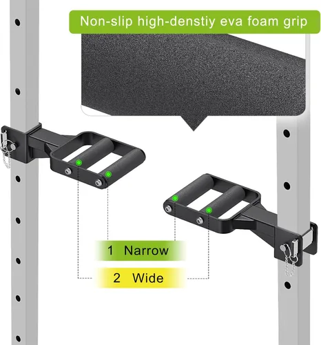 Miniatura 8 de Kipika Y-Shaped Dip Bar for Power Cage with 5/8" or 1" Hole - Dip Bar Attachments for Home Gym - Heavy Duty Power Rack Attachments - Squat Rack