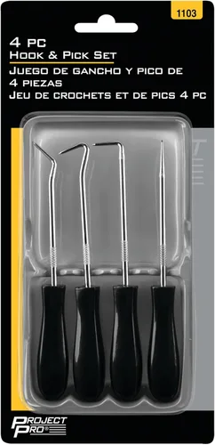 Miniatura 4 de Performance Tool 1103 Juego de 4 ganchos y púas - Marca metal o plástico, cableado separado, quitar fusibles, recoger piezas pequeñas y arandelas