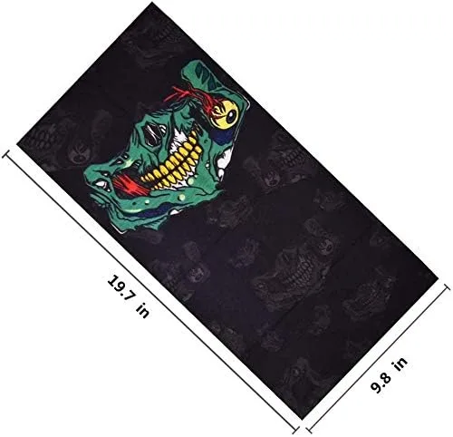 Miniatura 5 de Paquete de 6 bandanas de calavera para hombres, polainas de cuello para mujeres, máscara facial para motocicleta, protección contra el polvo