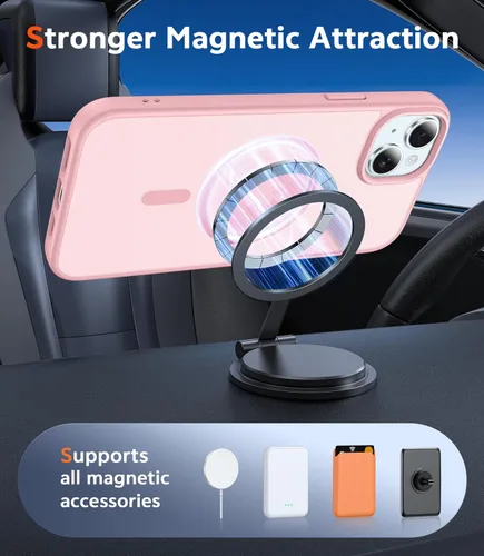 Miniatura 306 de FNTCASE Funda para iPhone 13 Pro-Max: Fundas magnéticas transparentes compatibles con Magsafe Slim anti amarillamiento protección contra caídas