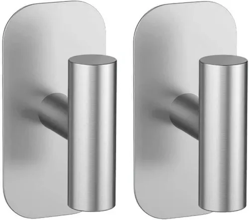 Miniatura 15 de Ganchos adhesivos para toallas para ducha, ganchos de baño resistentes al agua, perchas adhesivas montadas en la pared para Negro