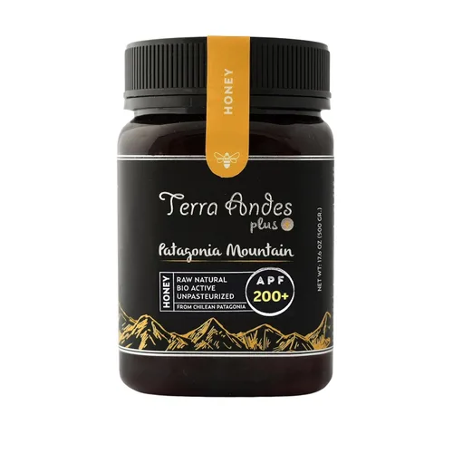 Miniatura 9 de Miel de Montaña Patagonia APF 100+ de TERRA ANDES PLUS Miel orgánica natural cruda. Mayor grado bioactivo. Fabricado en la Patagonia chilena. 100%