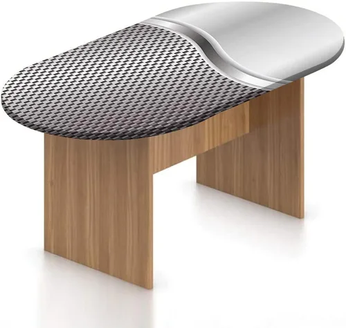 Miniatura 16 de XISUNYA Mantel ovalado ajustable, mantel de poliéster con bordes elásticos grises, diseño digital abstracto suave, estampado urbano moderno, se Gris