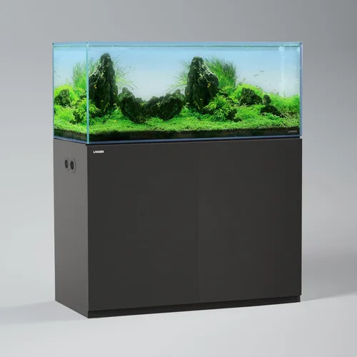 Miniatura 18 de Landen Soporte de madera para acuario y gabinete para tanque de hasta 20 galones, soporte de tanque de agua salada y reptil de peces, alfombrilla
