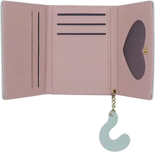 Miniatura 6 de Eilova Orityle Bonita cartera de gato para niñas y adolescentes, niños y mujeres, delgada de tres pliegues, tarjetero organizador con colgante
