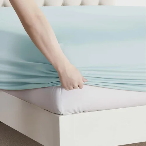 Miniatura 2 de Clara Clark Sábanas Queen, juego de 6 piezas, sábanas de lujo de hotel para cama tamaño Queen, juego de ropa de cama súper suave, color azul claro