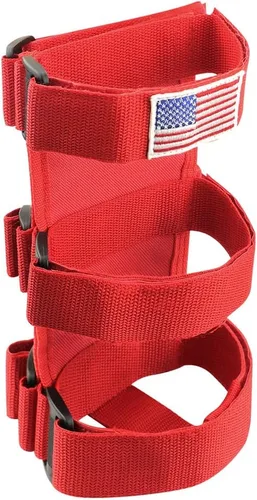 Miniatura 8 de Soporte para extintor de barra enrollable Ohleats, correa ajustable para extintor de incendios con patrón de bandera americana, accesorios