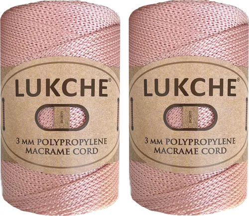Miniatura 28 de Cordón de macramé de poliéster premium de 3 mm (134.72 metros), (250 g) 100% cuerda de macramé de polipropileno, hilo de crochet de macramé colorido