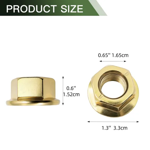 Miniatura 2 de Tuerca de cuchilla de cortacésped 5/8-18 con brida hexagonal de repuesto para Cub Cadet MTD Toro, cuchilla de cubierta de cortacésped hardware