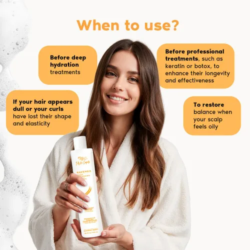 Miniatura 2 de I Belli Capelli Ravenna - Champú aclarador pretratamiento, champú aclarador para la acumulación -prepara la limpieza profunda del cabello, elimina