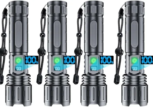 Miniatura 15 de Hoxida Linternas 2000 Lúmenes Altos Recargables, Linterna LED Súper Brillante
