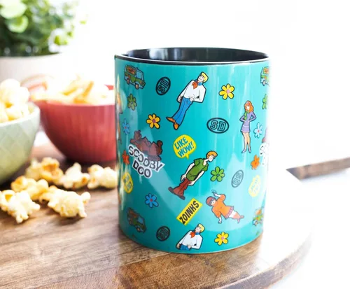 Miniatura 4 de Toynk Scooby-Doo - Taza de cerámica con patrón de calcomanías Taza de café grande para expreso, cafeína, bebidas, artículos esenciales
