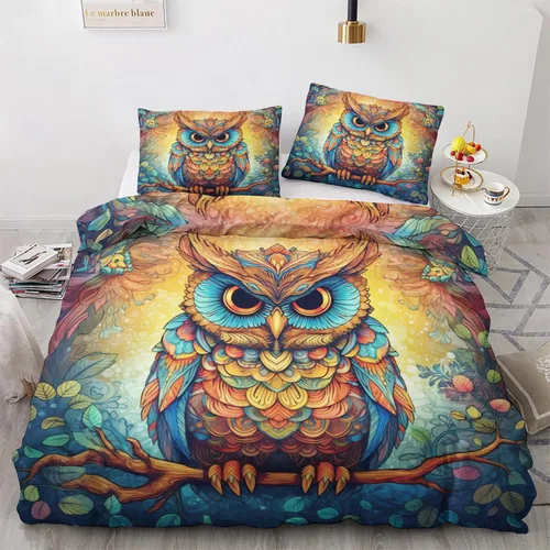 Miniatura 24 de Funda de edredón abstracta tamaño individual Juego de ropa de cama de arte colorido 2 piezas Funda de edredón con patrón de microfibra suave