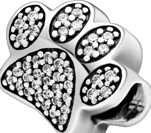 Miniatura 5 de PANDORA Dije de huellas de patas, plata de ley, circonita cúbica, talla única