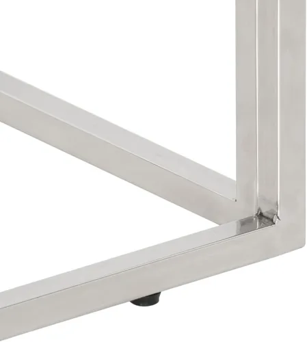 Miniatura 7 de vidaXL Mesa de consola, mesa de sofá, mesa de consola de pasillo, detrás de la mesa del sofá para sala de estar, estilo moderno, acero inoxidable