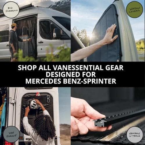 Miniatura 6 de VanEssential Cubiertas para ventanas frontales con aislamiento magnético y oscurecimiento (par) Diseñadas para Mercedes-Benz VS30