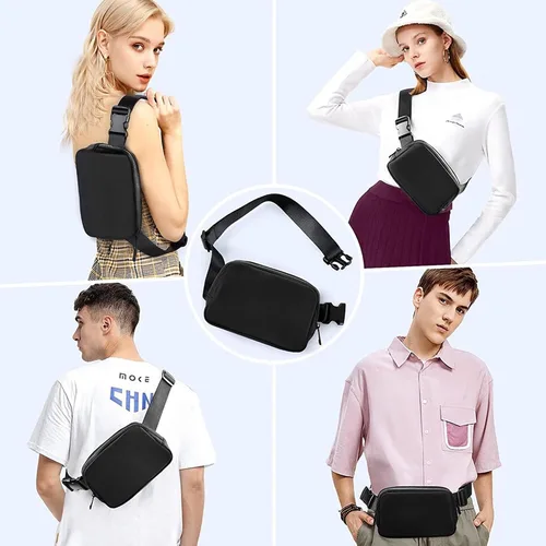 Miniatura 2 de Riñonera unisex a la moda para mujer, con correa ajustable, para correr, senderismo, ciclismo, viajes, Beige