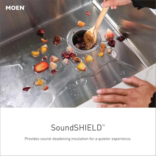 Miniatura 4 de Moen Luxe Chef GS181012BUX - Fregadero con estación de trabajo de acero inoxidable de calibre 18 de 33 x 22 pulgadas, incluye tabla de cortar
