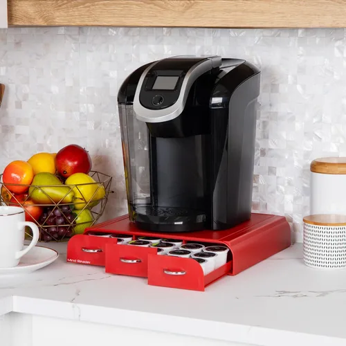 Miniatura 2 de Mind Reader Organizador de cápsulas de café de un solo servicio con 3 cajones, capacidad para 36 cápsulas, para encimera, 13.5"L x 12.25"W x 2.5"H