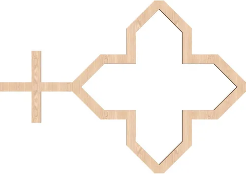 Miniatura 4 de Laird Paneles decorativos de pared de madera con calado, extra pequeños, 13/8 pulgadas de ancho x 7 3/8 pulgadas de alto x 1/4 pulgadas de alto