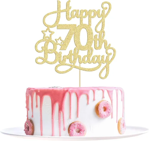 Miniatura 17 de 1 paquete de decoración de pastel de feliz 15 cumpleaños, topper de pastel dorado con purpurina Mis Quince 15, saludos a 15 años, adorno de pastel