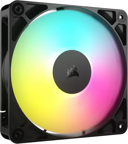 CORSAIR RS120 ARGB Ventilador PWM de 120 mm – Conexión Daisy-Chain – Bajo Nivel de Ruido – Rodamiento de Cúpula Magnética – Paquete Individual –