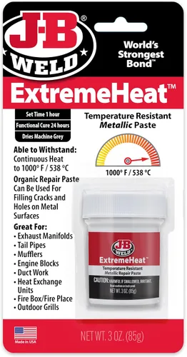 J-B Weld 37901 ExtremeHeat - Pasta metálica resistente a altas temperaturas, 3 oz