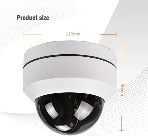 Miniatura 5 de EVERSECU Mini cámara PTZ RS485 HD analógica 1080P 4X Zoom (0.110-0.472 in) 65ft IR distancia al aire libre Cámara domo de alta velocidad IP66
