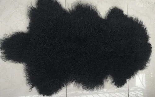 Miniatura 6 de Alfombra tibetana genuina, piel de oveja de cordero mongol, funda para silla con decoración gruesa súper esponjosa para dormitorio, sala de estar
