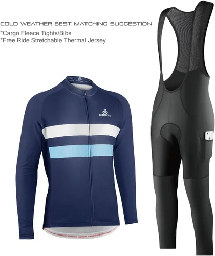 Miniatura 6 de CEROTIPOLARSnugFitCyclingBikeJerseysFleeced,FallWinterLongSleeveBicycleJackets