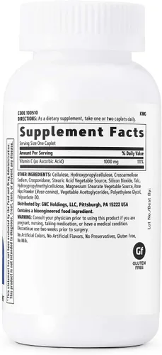 Miniatura 2 de GNC Vitamina C 1000 mg, 100 comprimidos, proporciona apoyo inmunológico