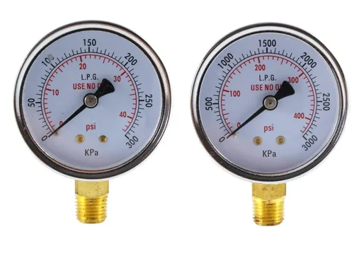 Miniatura 3 de SÜA - Manómetro de alta presión para regulador de propano 0-400 psi - 2 pulgadas