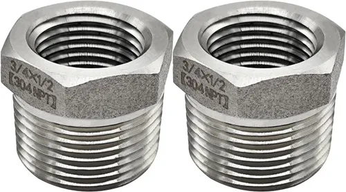 Miniatura 18 de Beduan - Buje reductor hexagonal de acero inoxidable, accesorio adaptador para tubería de fundición de 1-1/4" macho NPT a 1" hembra NPT