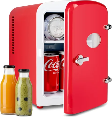 Miniatura 13 de HealSmart Mini refrigerador de 4 litros con ventana de observación, capacidad para 6 latas, enfriador y calentador portátil sin freón y portátil