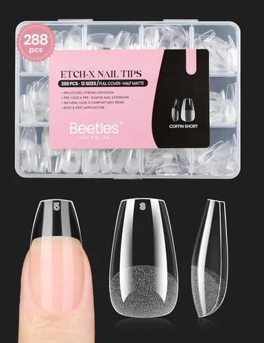 Miniatura 21 de beetles Gel Polish Kit de pegamento para uñas acrílicas, cepillo 5 en 1 súper fuerte, pegamento de gel y esmalte, requiere lámpara LED, regalo