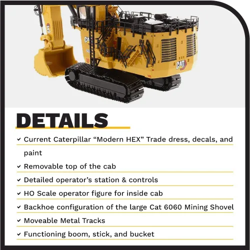 Miniatura 4 de Pala hidráulica para minería Caterpillar 6060 1:87 Diecast Masters - 85651 - Serie High Line